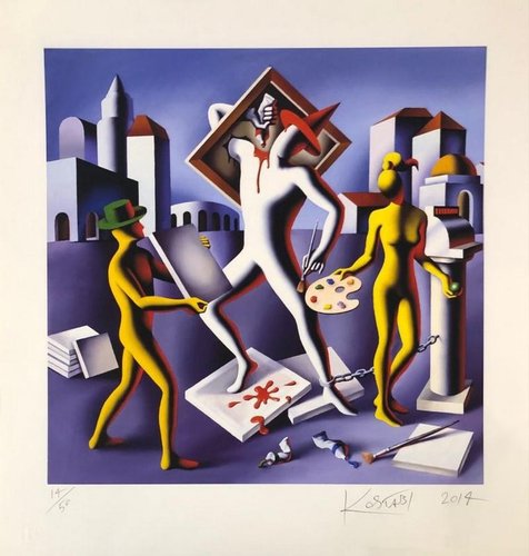 Mark Kostabi, Production Squeeze, 2014, Print for sale at Pamono