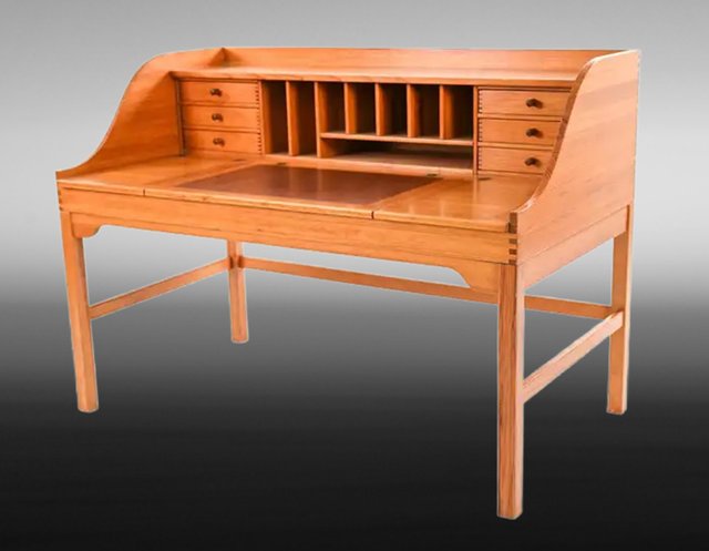 Mid-Century Danish Pine Desk by Andreas Hansen, 1960s for sale at