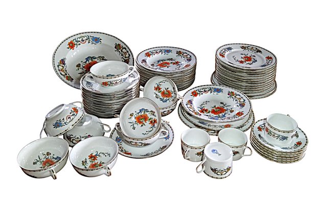 RAYNAUD LIMOGESプレート4枚セット Dinner Service in Limoges Raynaud Porcelain, 1960s, Set of