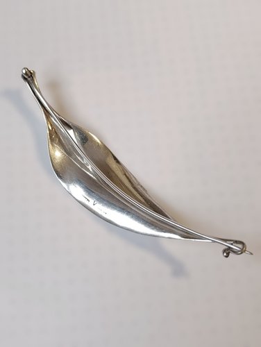 Early Silver Feather Brooch by Vivianna Torun, 1950 for sale at Pamono