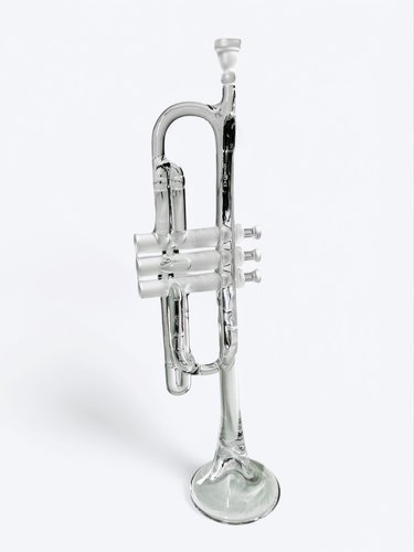 ロイヤル ド シャンパーニュ トランペット クリスタルガラス オブジェ crystal-glass-trumpet-by-