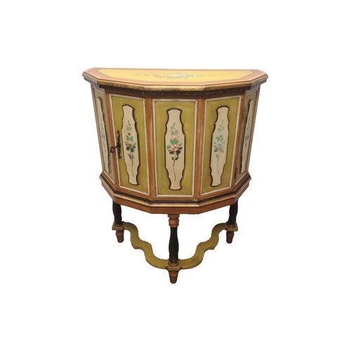 Painted Teak Glazed Indian Side Cabinet - Ca 1920 Painted Teak Glazed Indian Side Cabinet - Ca 1920