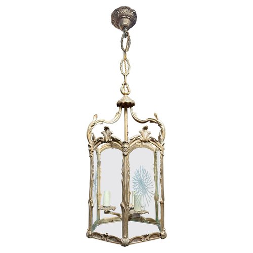Antique French Rococo Lantern in Gilt Bronze, 1890 for sale at Pamono
