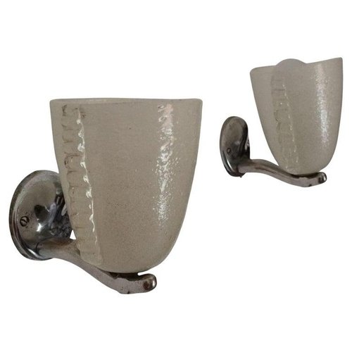 Art Deco Murano Glass Wall Lamp by Carlo Scarpa for Venini