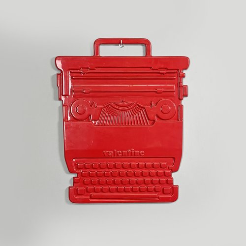 Italian Modern Red Valentine Advertising Sign by Ettore Sottsass