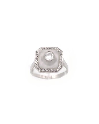 Bague En Cristal De Roche Naturel - Argent Massif 925 - Taille Réglable - Neuf Avec étiquettes