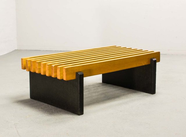 Mid Century Dutch Bench With Beech Wooden Slats 1960s For Sale At