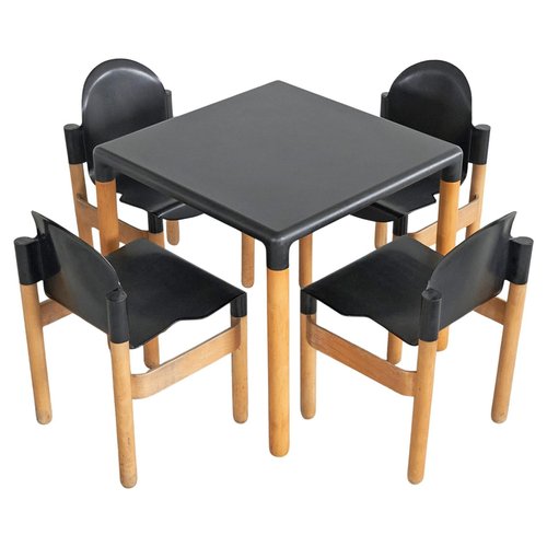 Flex 2000 Chairs and Table by Gerd Lange for Thonet, 1973, Set of