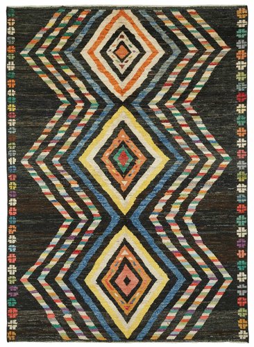 Modern Black Tribal Rug for sale at Pamono