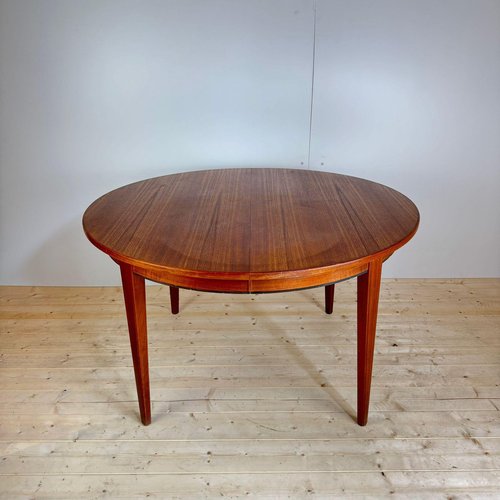 Teak Dining Set Vintage Round Dining Table With Leaves Round