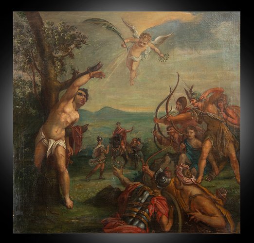 Flemish Artist, The Martyrdom of St Sebastian, 17th Century, Oil