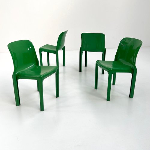 Selene Chairs by Vico Magistretti for Artemide, 1970s, Set
