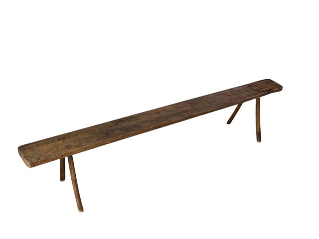 Antique French Rustic Farmhouse Bench for sale at Pamono