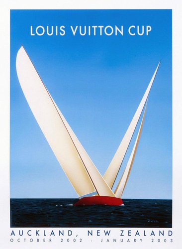 Louis Vuitton Cup in Auckland Poster by Razzia, 2002 for sale at