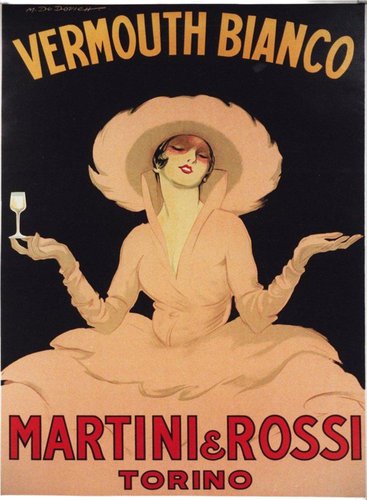 Martini & Rosso Poster by Marcello Dudovich, 1950 for sale at Pamono