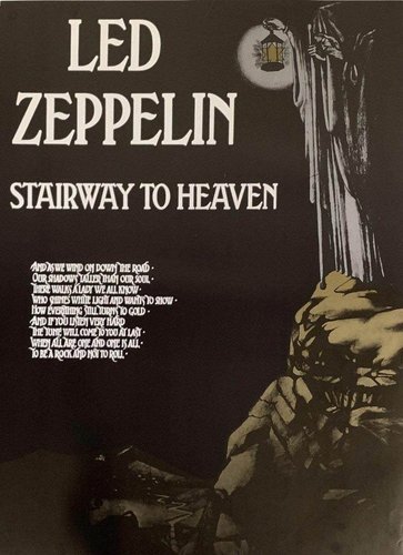 Led Zeppelin Stairway to Heaven Poster, 1971 for sale at Pamono
