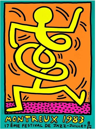 Keith Haring Montreux Jazz Festival Set of Three Poster, 1983 for