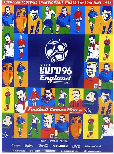 Euro 96 England Poster, 1996 for sale at Pamono