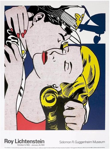 Roy Lichtenstein ポスター 1993年 グッゲンハイム美術館 Roy Lichtenstein the Kiss Guggenheim Museum Poster, 1993 for sale