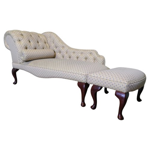 Vintage Chaise Lounge with Ottoman, 1960, Set of for sale at Pamono