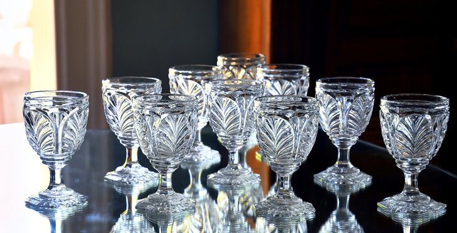 19th Century Charles X Aumale Model Water Glasses in Translucent