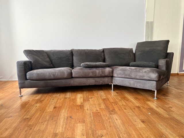 Minimalist Grey Sofa by Antonio Citterio for B&B Italia, 1995 for
