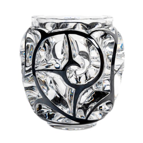 工芸品 VINTAGE LALIQUE Vintage Flower Lalique Crystal Bottle by René Lalique, 1990s