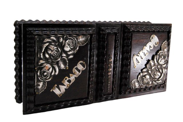 最も信頼できる in Box Tobacco Double Rosewood Silver and Trembles with 家具