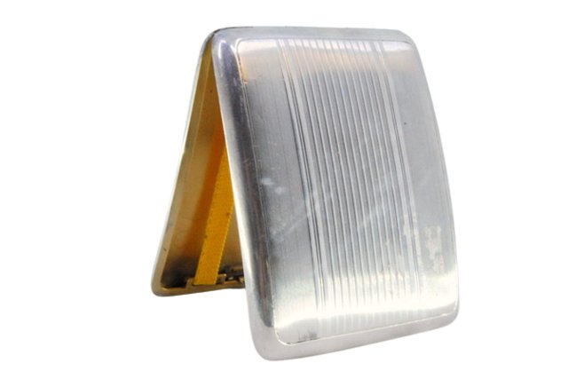 Silver Cigarette Case with Curved Shape for sale at Pamono