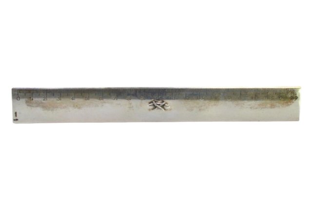 Silver Scale Ruler Silver Scale Ruler with Central Knob Handle for sale at Pamono