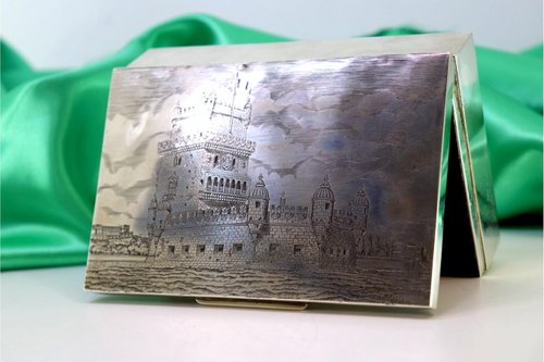 Silver Tobacco Box with Engraving