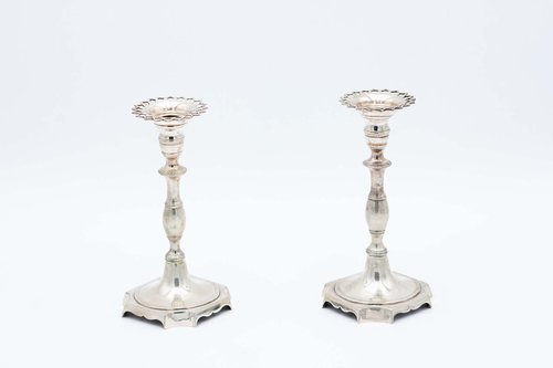 Portacandele Argentati Set Da 4 - Per Candele Fino A 40mm, Laminato Argento, Made In Germany