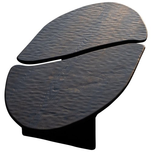 Two Overlapping Leaves Dark Oak Coffee Tables by Dennis Kaiser, Set of ...