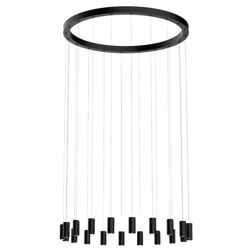 Myllennia 100 Round Anodized Black Aluminum Pendant Lamp by