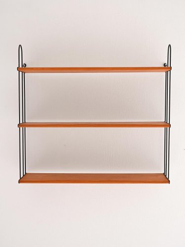 Vintage Scandinavian Hylla in Oak and Iron, 1960s for sale at Pamono