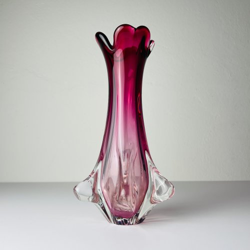 Vintage Murano Glass Chambord Vase from Fratelli Toso, Italy