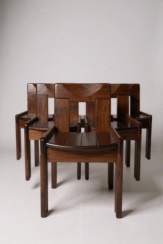 Brutalist Chairs by Silvio Coppola, Fratelli Montina for