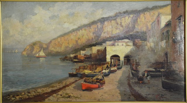 Stampa su tela quadro su tela telaio blu paesaggio spiaggia mare marino pittura 323 cucina camera da letto salone corridoio 80 x 80 cm | Leroy Merlin