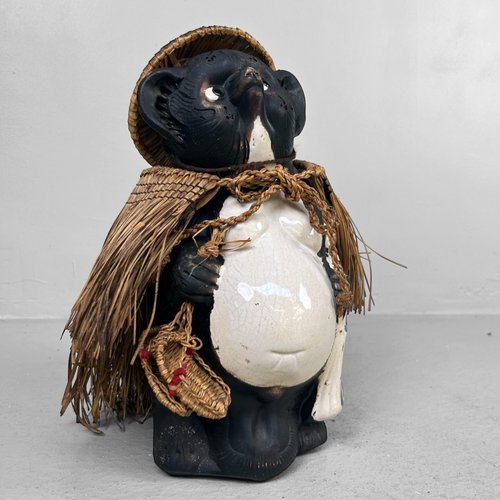 Vintage Tanuki with Straw Accessories, Japan, 1960s for sale at Pamono