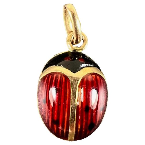 40 Ciondoli A Forma Di Coccinella Smaltati - Per Gioielli Fai Da Te, Orecchini, Portachiavi