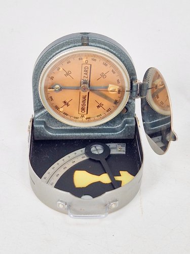 Boussole Professionnelle De L'armée Verte - LUFFT Kompass Fluid Bezard, Italie, Occasion