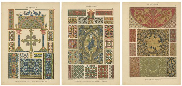 Dolmetsch, Byzantine Ornamental Art from Ornamentenschatz, 1887