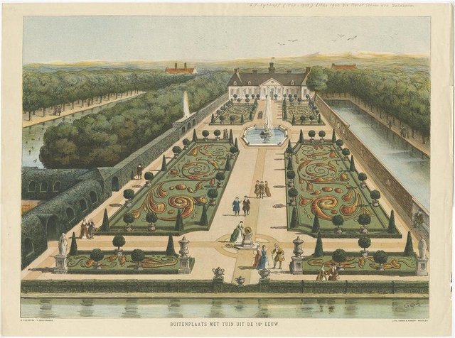 Estate with Garden, 1900s, Paper for sale at Pamono
