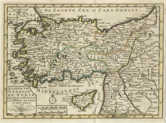 Map of Anatolia, 1745 for sale at Pamono