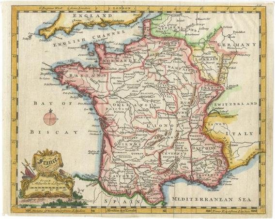 フランスアンティーク　MAP antique-map-of-france-1756.jpg