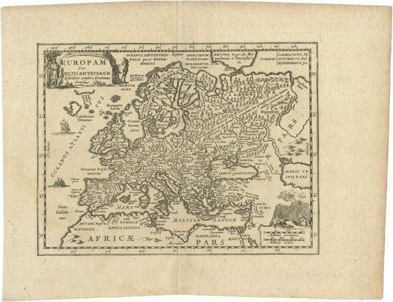 Antique Map of Celtic Europe by Cluver, 1678 for sale at Pamono