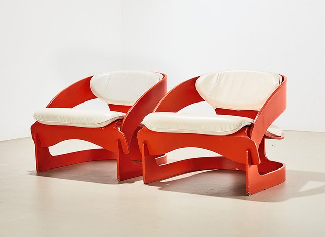 4801 Lounge Chairs by Joe Colombo for Kartell, 1960s, Set of 2 for