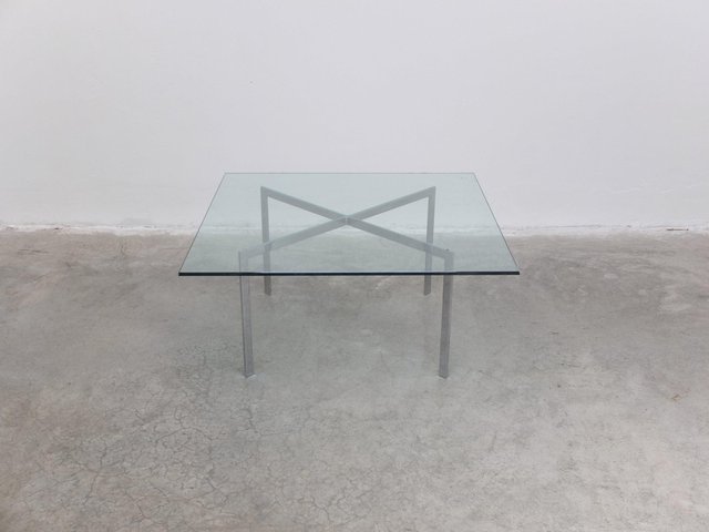 Glass Barcelona Coffee Table by Mies van der Rohe for Knoll