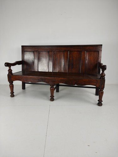 georgian-oak-settle-bench-