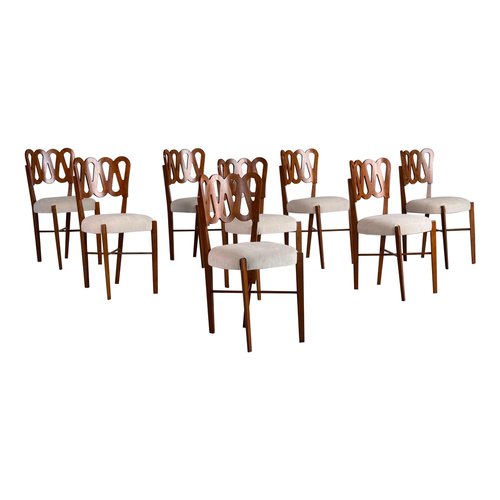 969 Volute Chairs by Gio Ponti, 1970s, Set of 8 for sale at Pamono